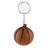 Porte-clés ballon de basket orange foncé personnalisé