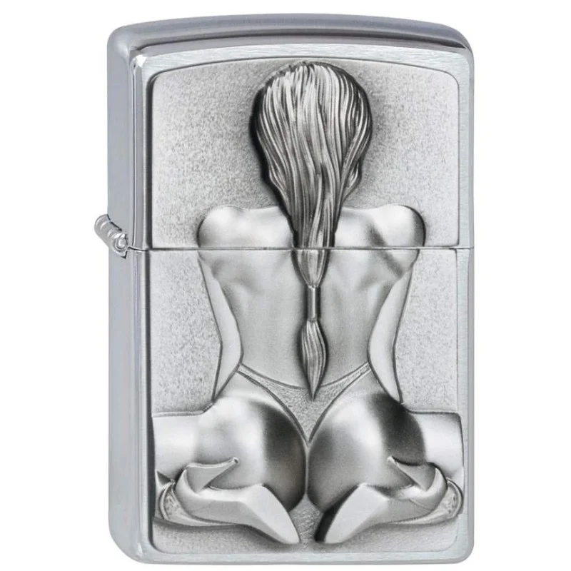 Zippo kneeling Girl Emblem