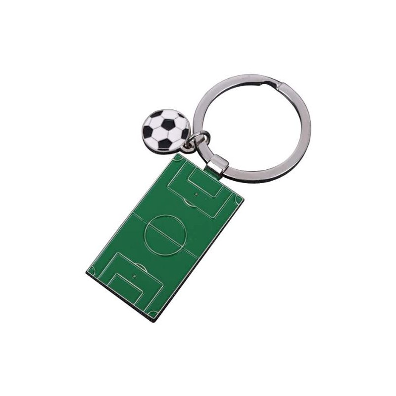 Porte-clés terrain de football avec ballon