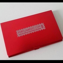 Porte carte personnalisé rouge