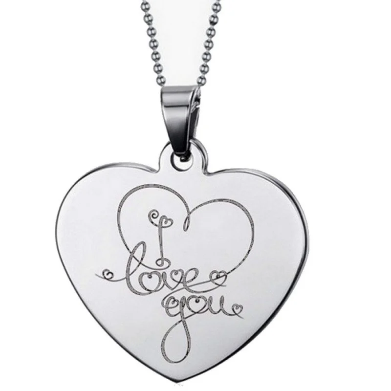 Pendentif coeur gravé