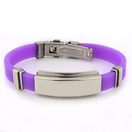 Bracelet gravé violet
