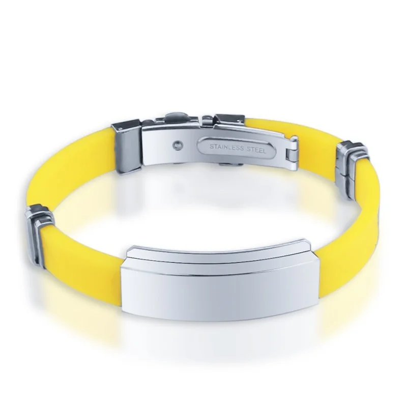 Bracelet gravé jaune