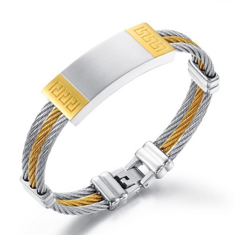 bracelet doré pour hommes à personnaliser
