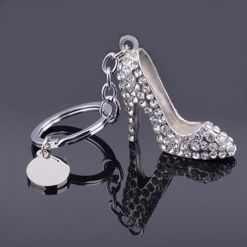 Porte-clés chaussure à talon brillante pour femmes